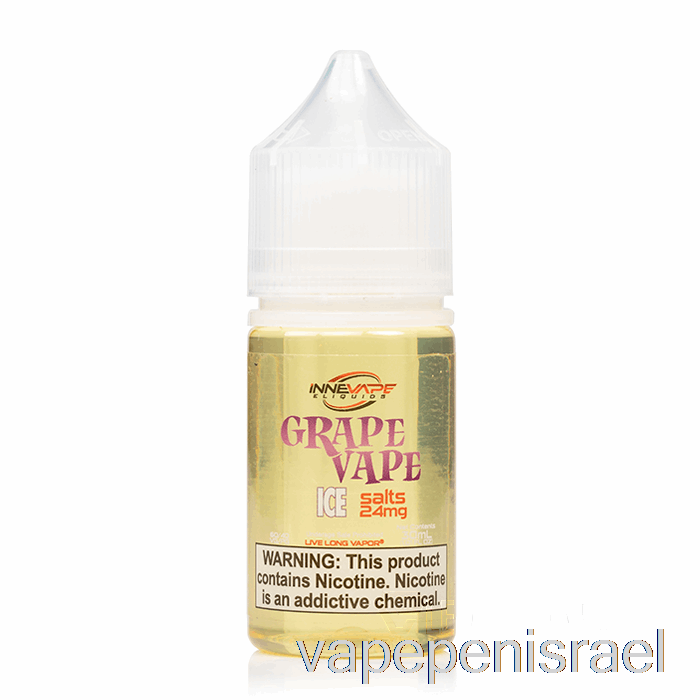 מלחי קרח חד פעמי Vape Israel Grapevape - נוזל אלקטרוני של Innevape - 30 מ"ל 24 מ"ג